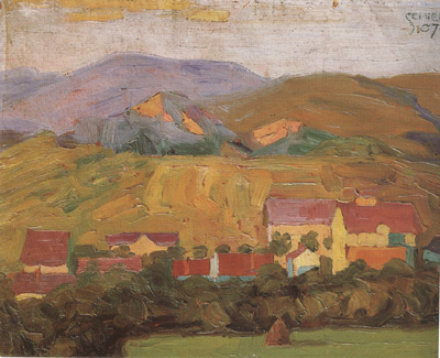 Village with Mountain (mk12)